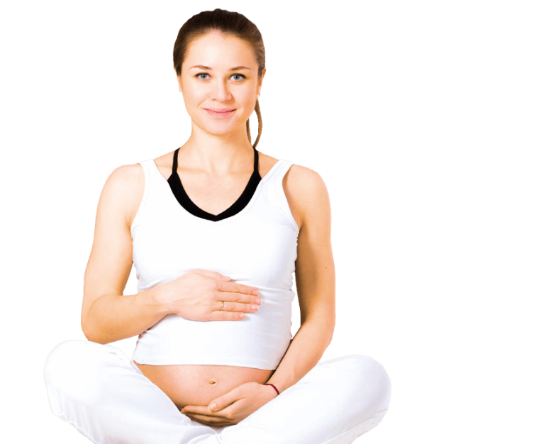 trudna žena drži stomak